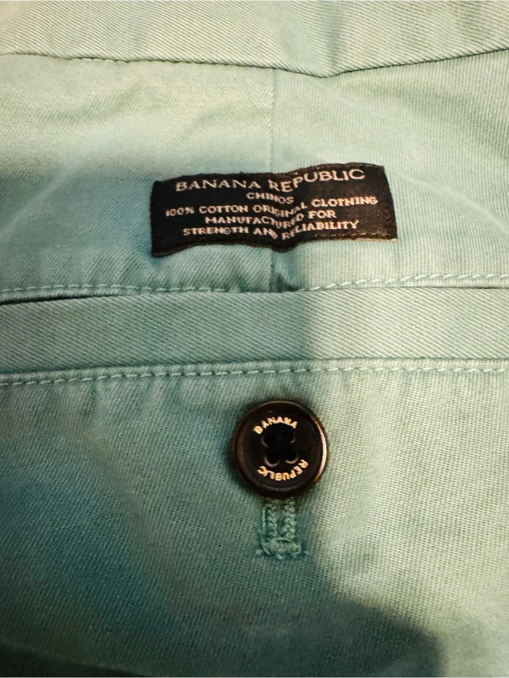 Banana Republic Men’s Sz 32x32 (Fits 32x29.5) Emerson Chino Pants Teal Green